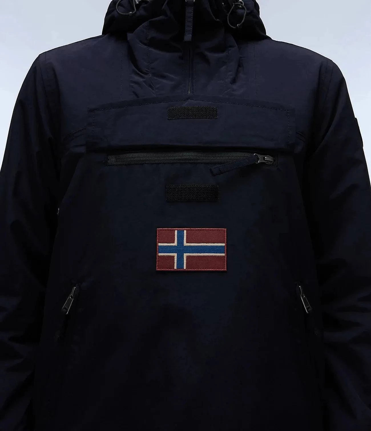 Napapijri Rainforest Pocket Anorak Jacket In Black - RD1 Clothing