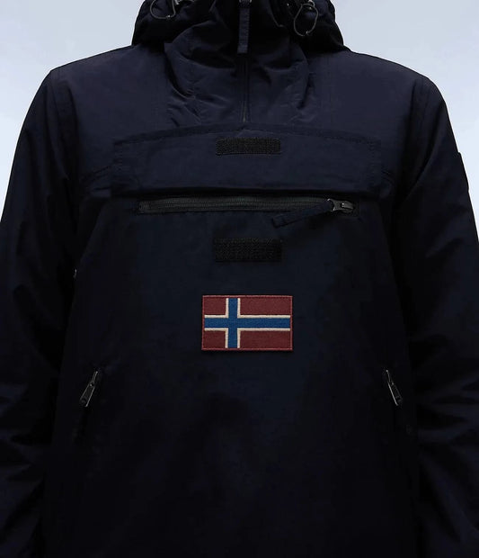 Napapijri Rainforest Pocket Anorak Jacket In Black - RD1 Clothing