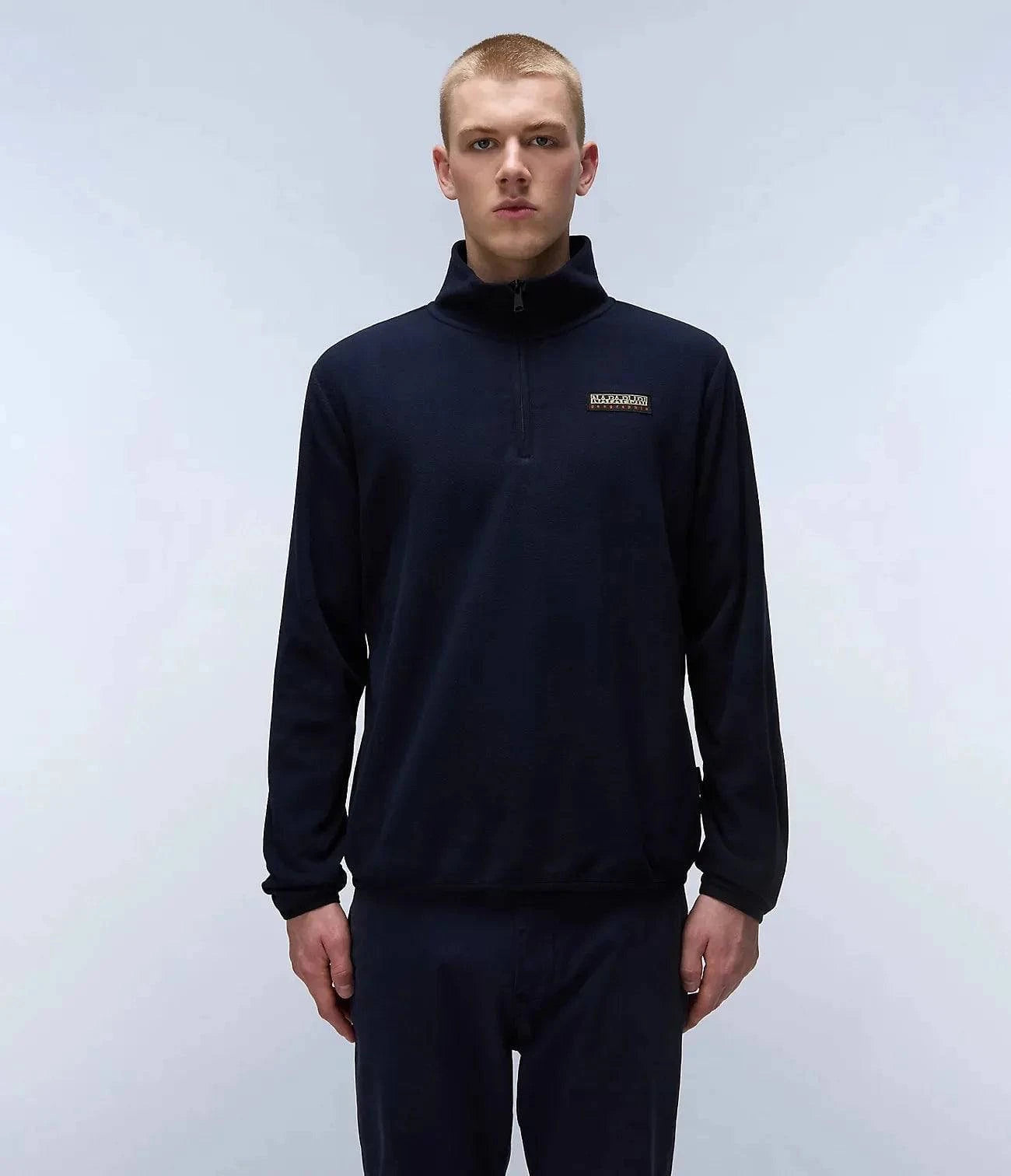 Napapijri Iaato Half Zip In Blu Marine - RD1 Clothing