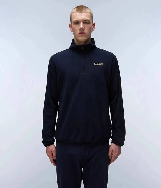 Napapijri Iaato Half Zip In Blu Marine - RD1 Clothing