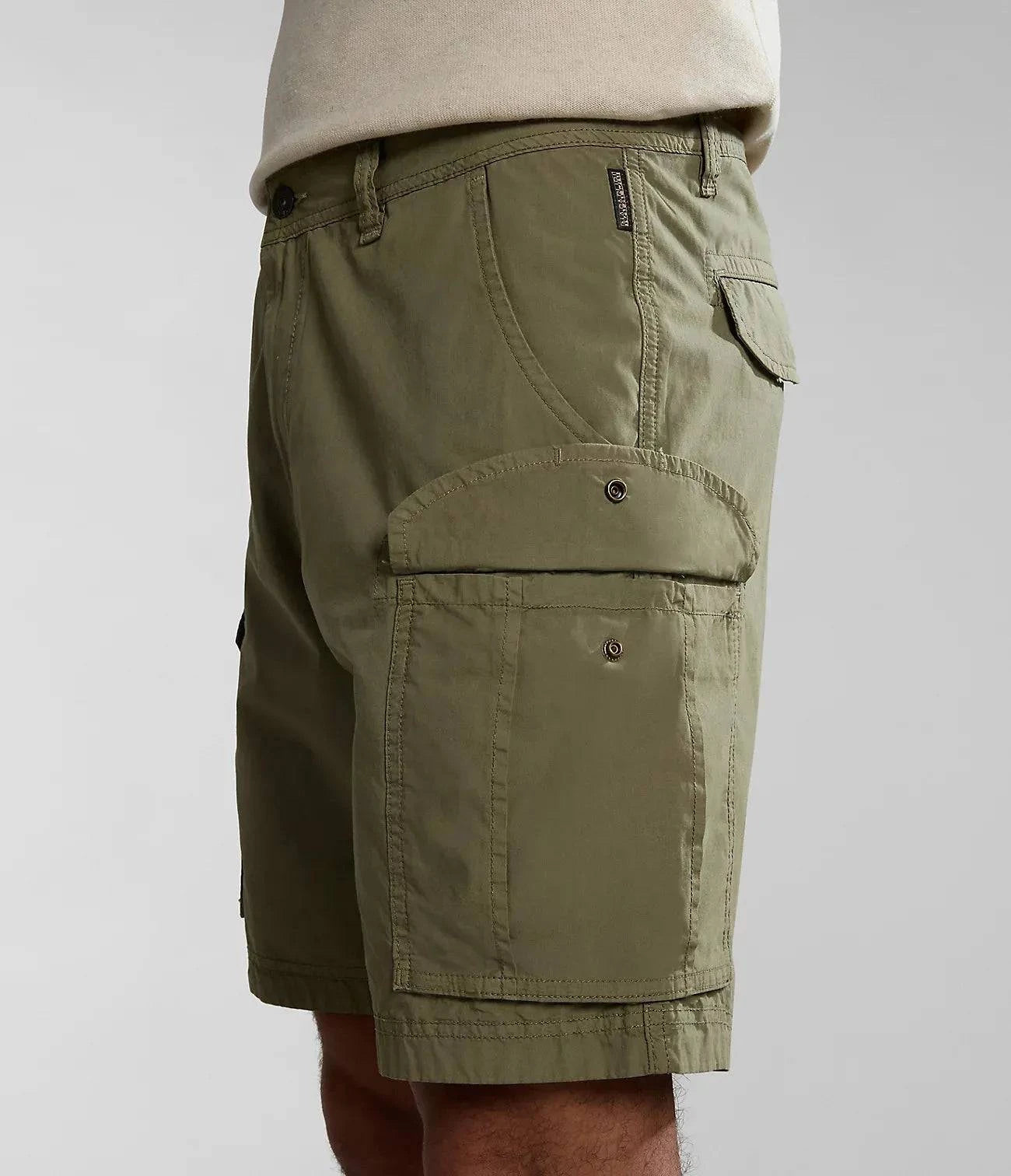 Napapijri Noto 2.0 Shorts In Green Lichen - RD1 Clothing