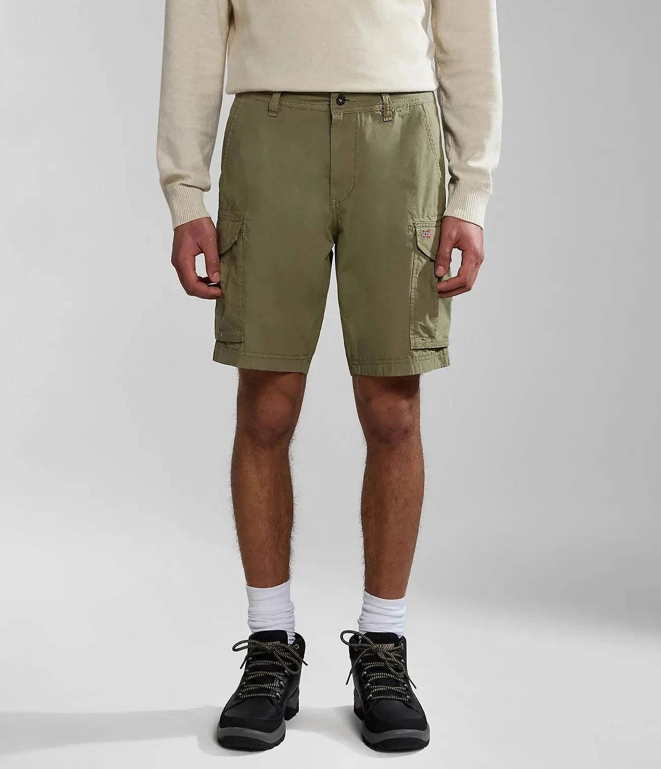 Napapijri Noto 2.0 Shorts In Green Lichen - RD1 Clothing