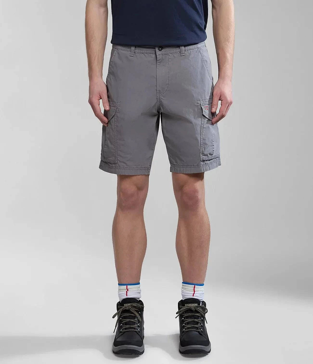 Napapijri Noto 2.0 Shorts In Grey Grant - RD1 Clothing