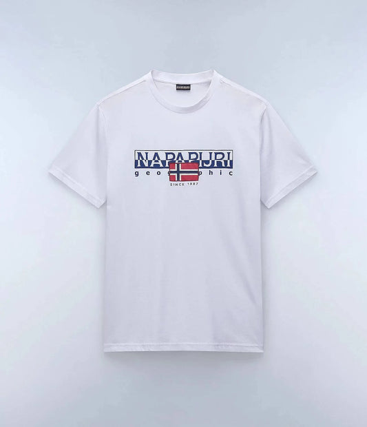 Napapijri Aylmer T-Shirt In White - RD1 Clothing