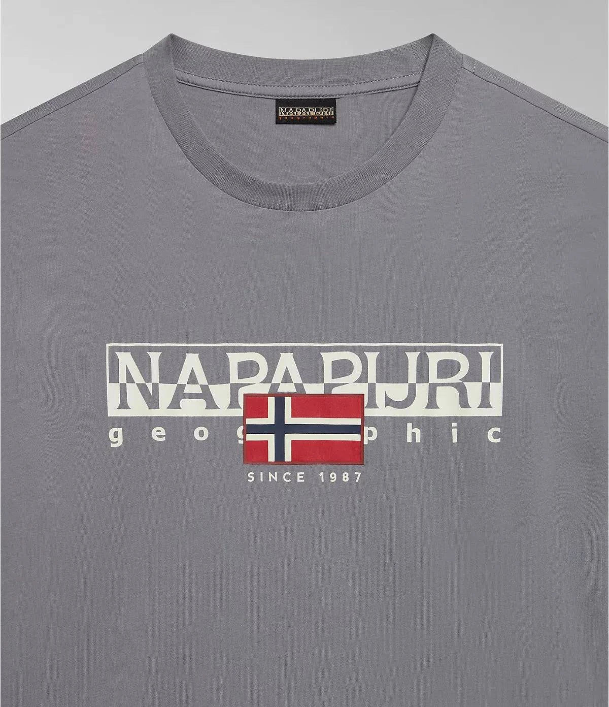 Napapijri Aylmer T-shirt Grey Owl - RD1 Clothing