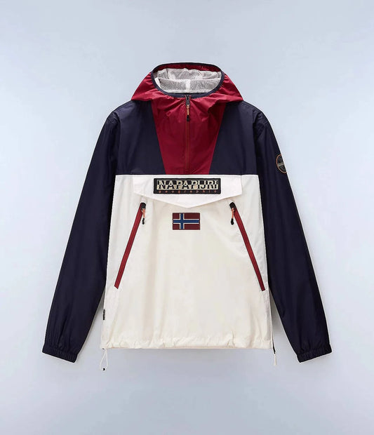 Napapijri Rainforest WB PKT V2 in Navy/White/Burgundy - RD1 Clothing