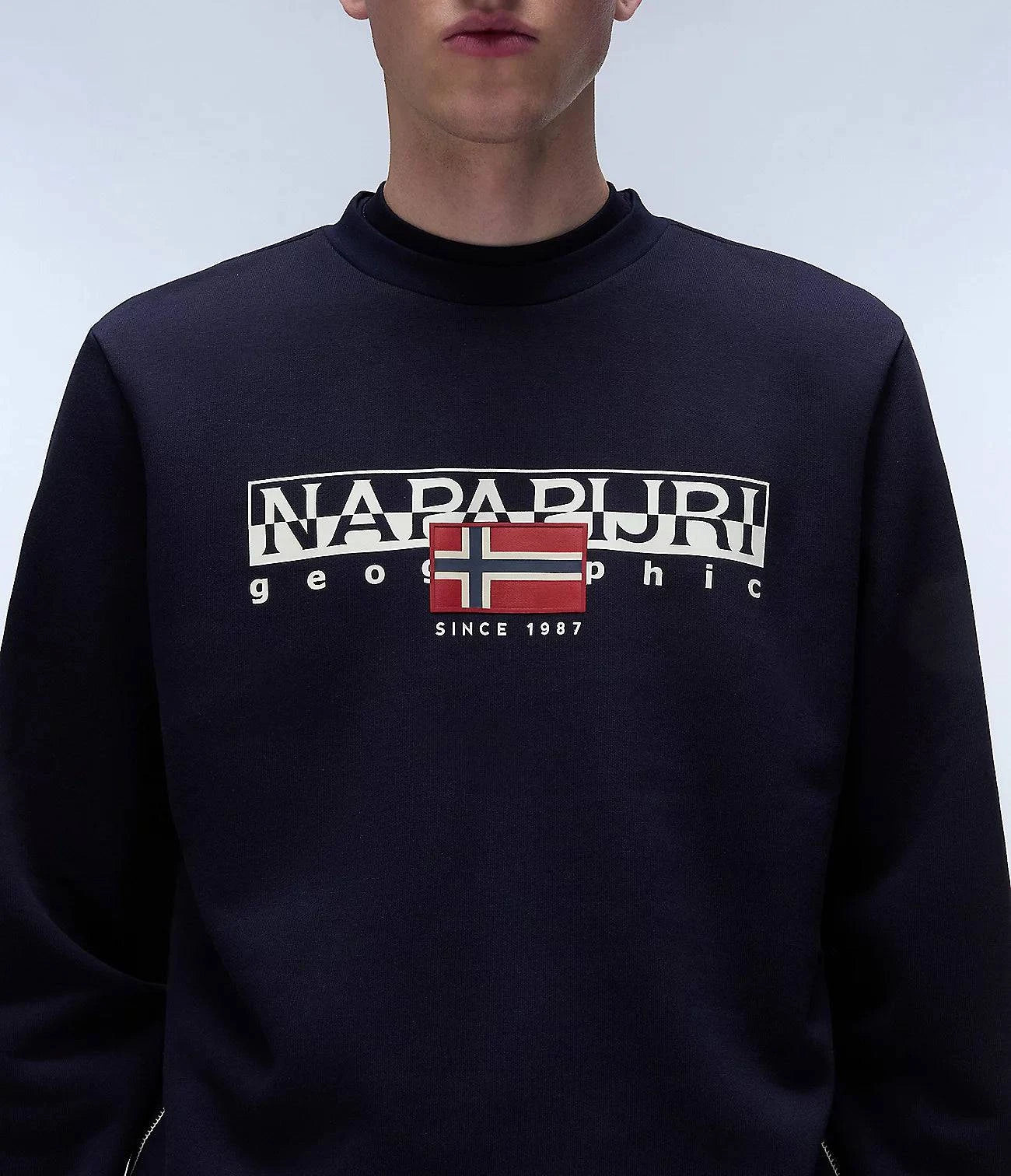 Napapijri Aylmer Crew Sweat in Navy - RD1 Clothing