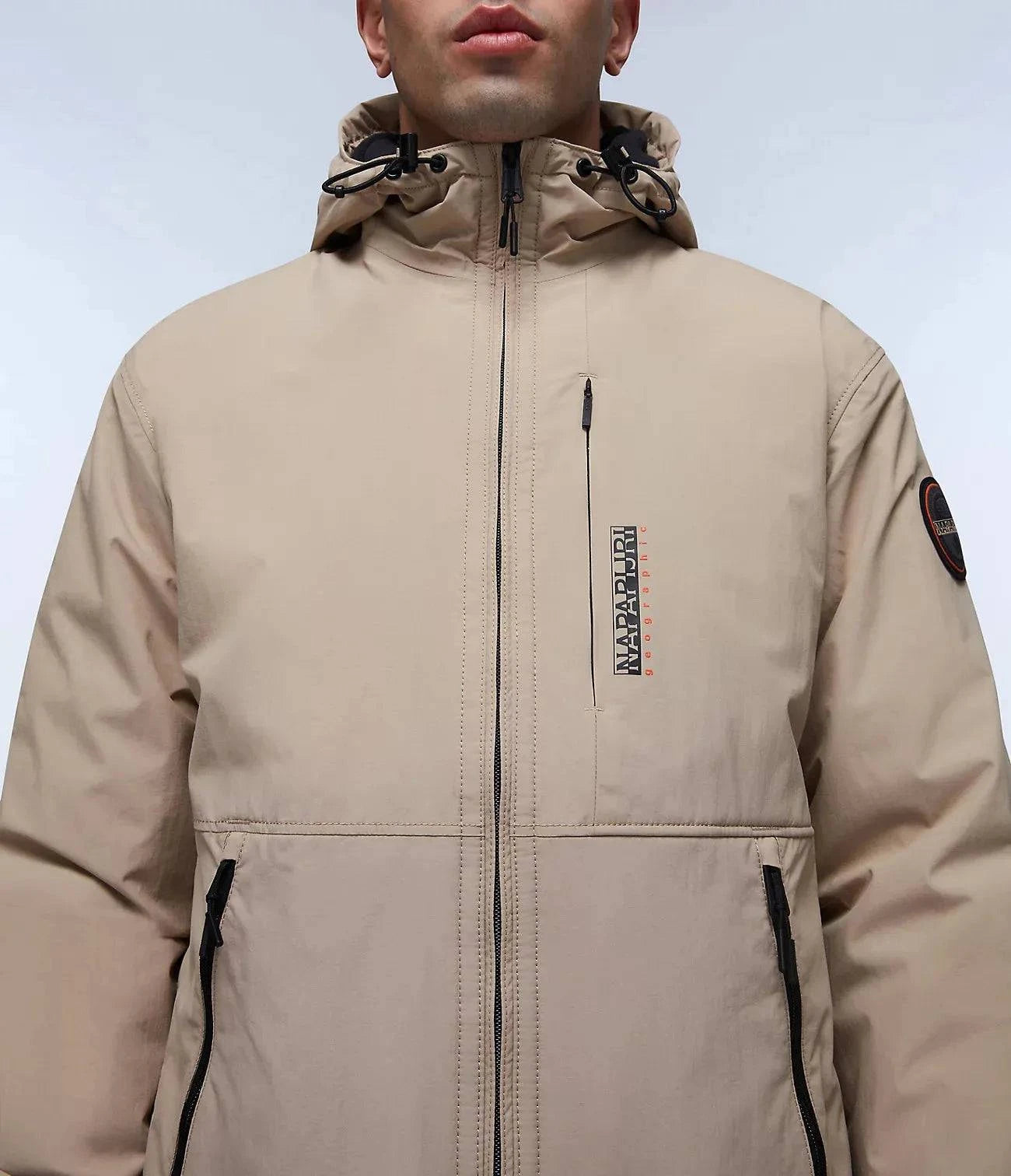 Napapijri Tundra Winter Jacket In Beige - RD1 Clothing