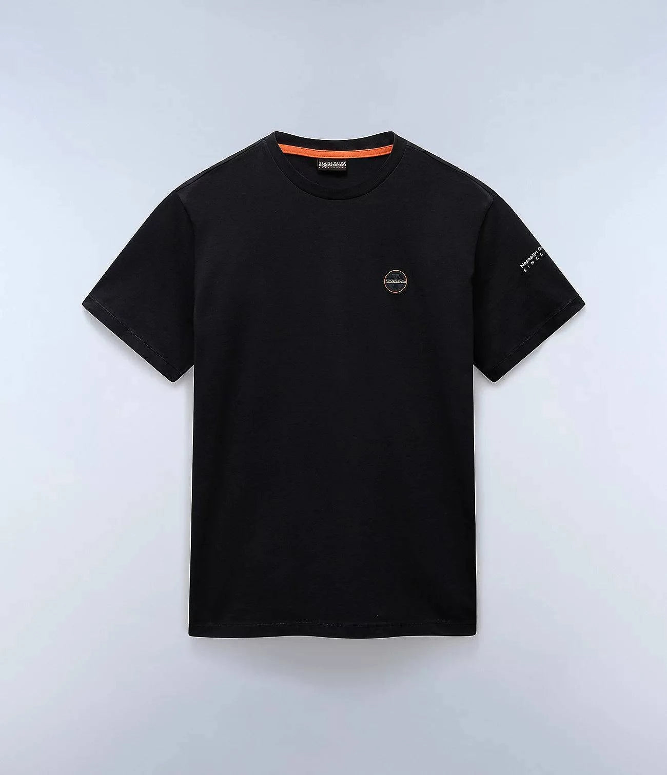 Napapijri Badge Short Sleeve T-Shirt Black - RD1 Clothing