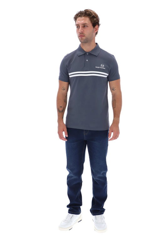 Sergio Tacchini New Supermac Polo Turbulence/White