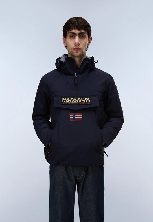 Napapijri Rainforest Fleece Lined Jacket Pocket 2 Blu Marine