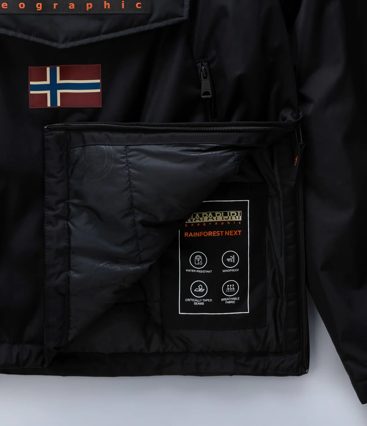 Napapijiri Rainforest Next Winter Anorak Jacket Black - RD1 Clothing