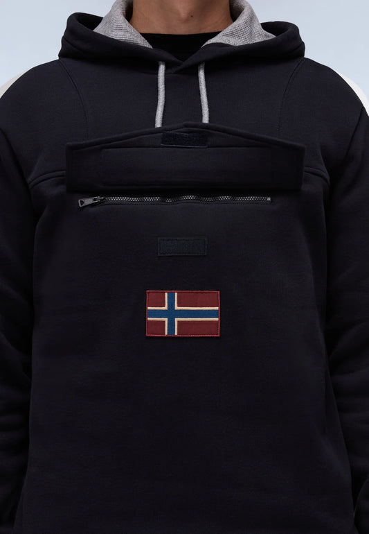Napapijri Burgee Hoodie Black - RD1 Clothing