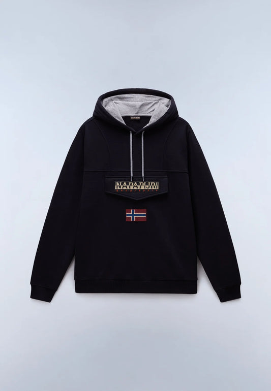 Napapijri Burgee Hoodie Black - RD1 Clothing
