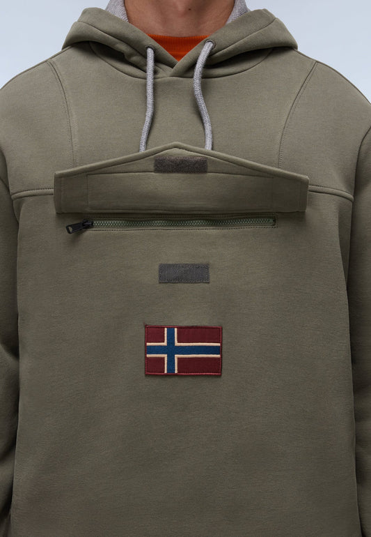 Napapijri Burgee Hoodie Tea Leaf - RD1 Clothing