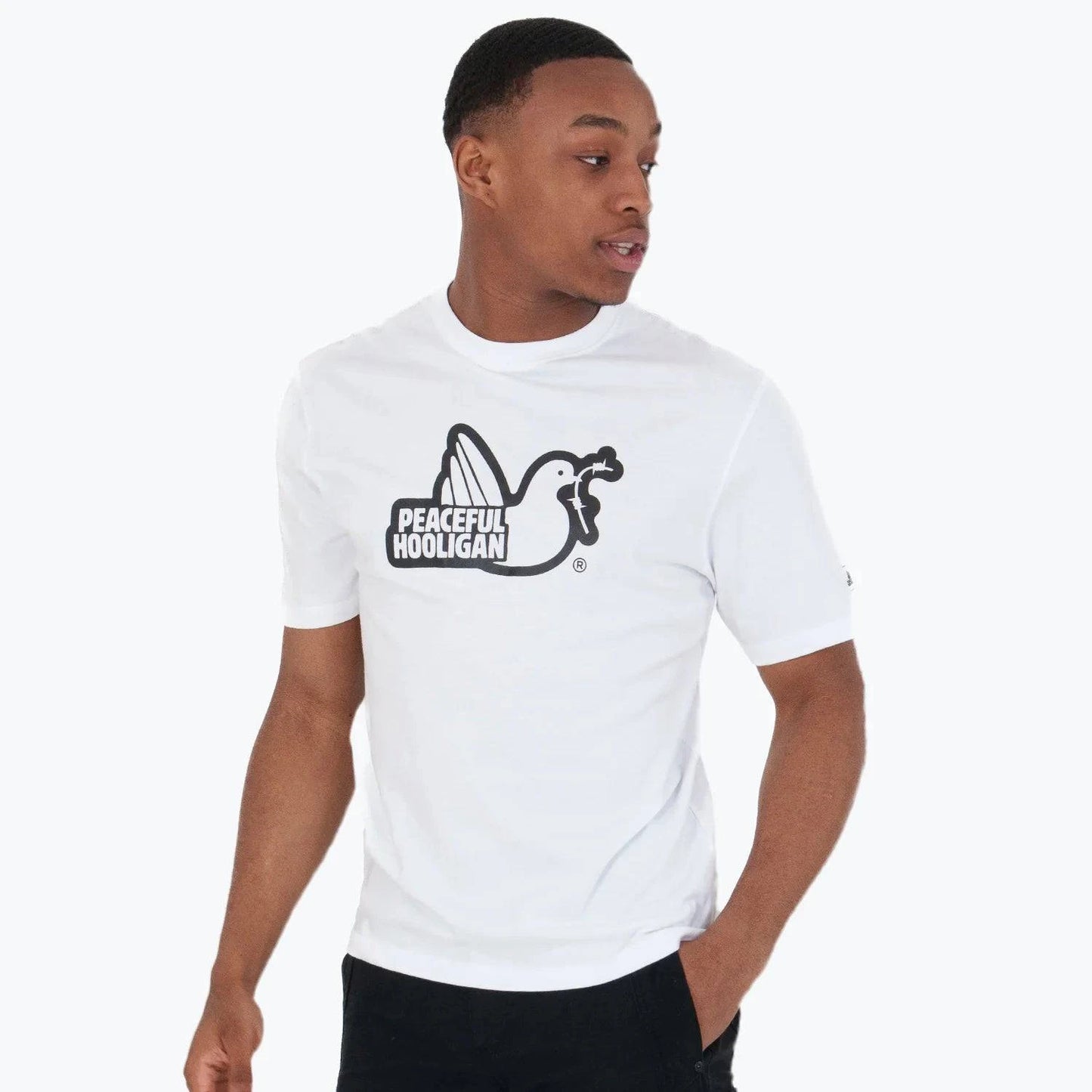 Peaceful Hooligan Outline T-Shirt White - RD1 Clothing