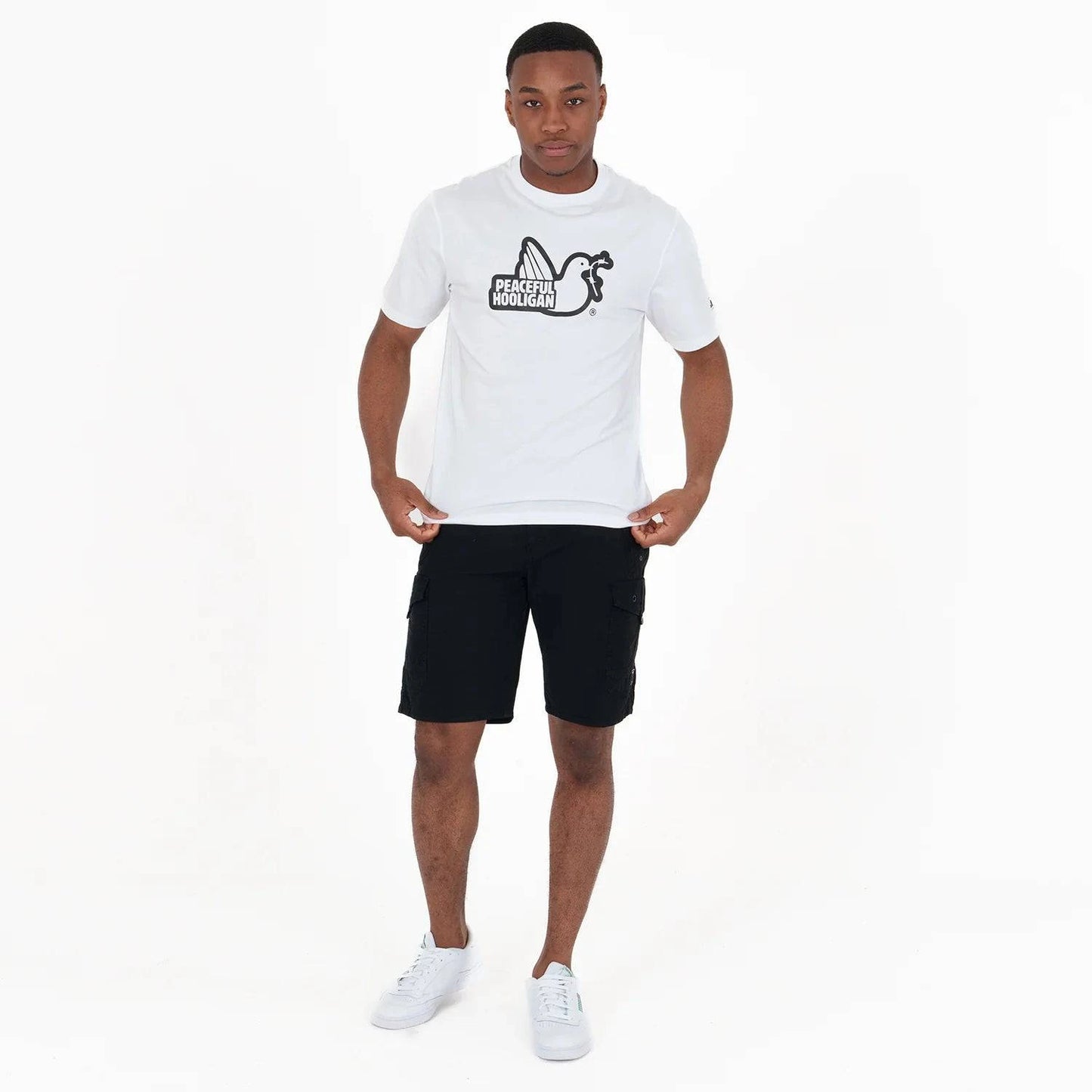 Peaceful Hooligan Outline T-Shirt White - RD1 Clothing