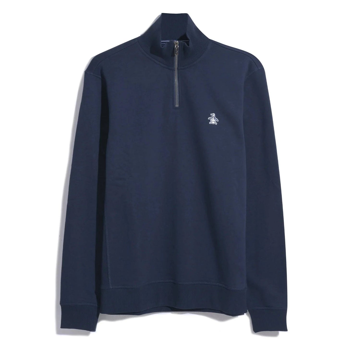 Original Penguin Cotton Quarter Zip Sweatshirt in Dark Sapphire - RD1 Clothing