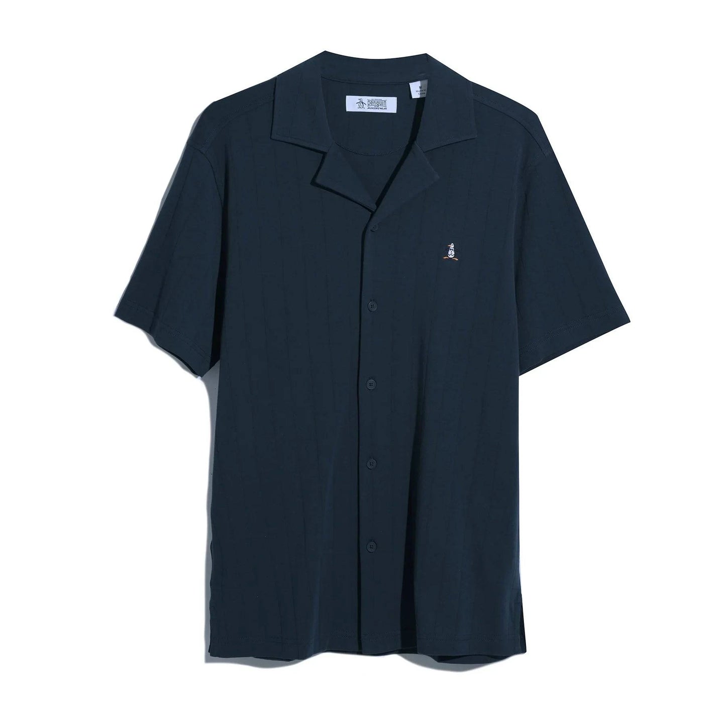 Original Penguin Short Sleeve Shirt With Camp Collar in Dark Sapphire - RD1 Clothing