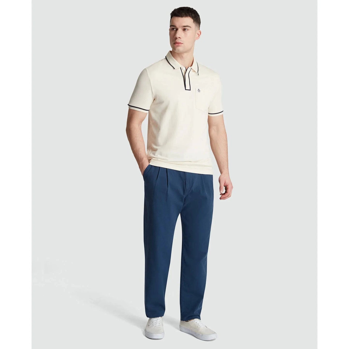 Original Penguin Pique Short Sleeve Polo Shirt In Birch - RD1 Clothing