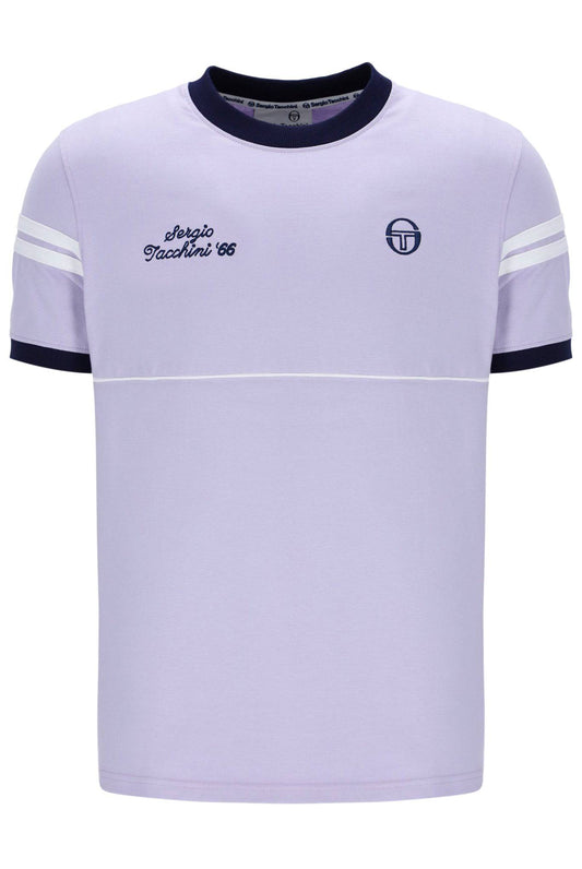 Sergio Tacchini Orion Davis Ringer T-Shirt In Thistle/Maritime Blue/White - RD1 Clothing