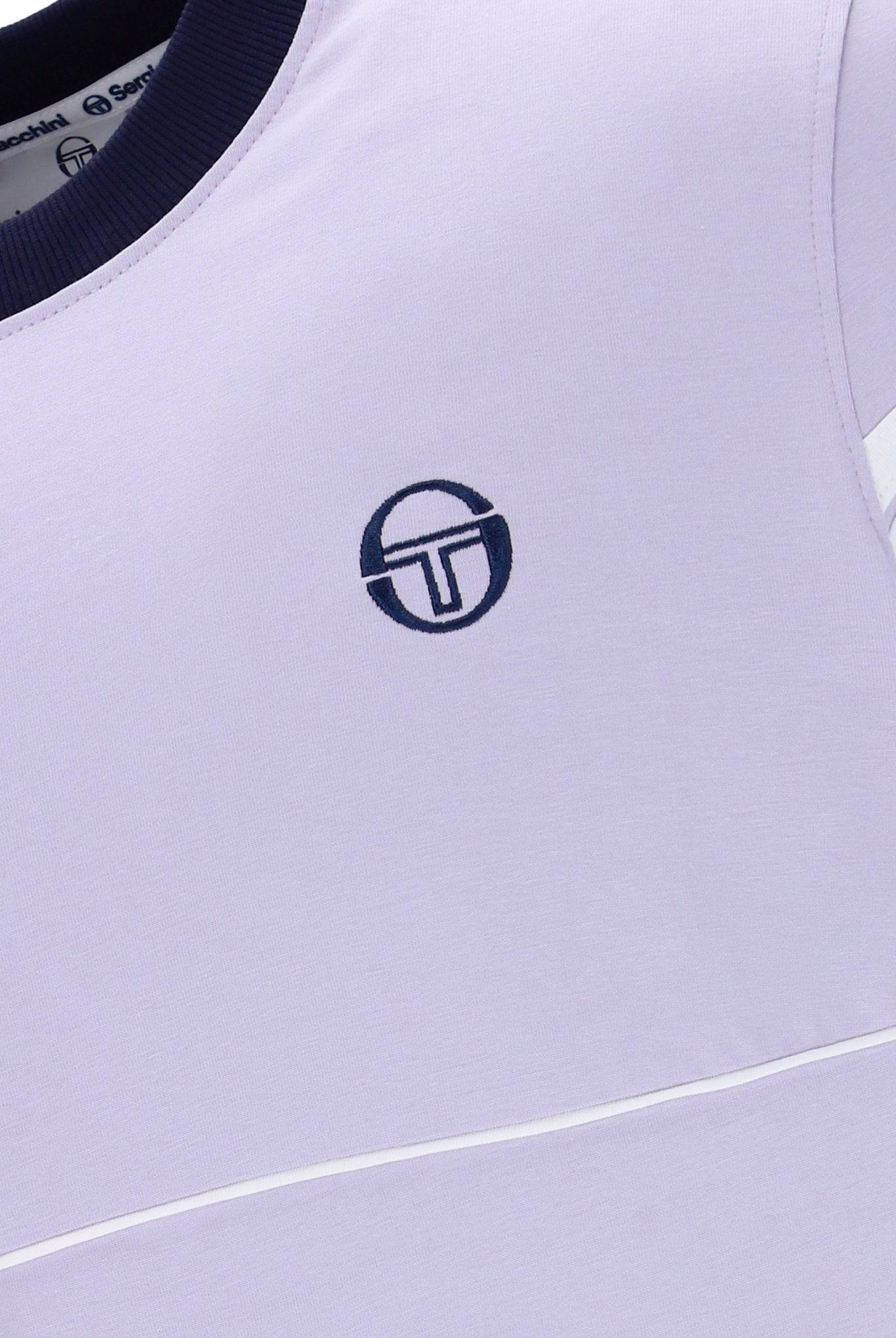 Sergio Tacchini Orion Davis Ringer T-Shirt In Thistle/Maritime Blue/White - RD1 Clothing