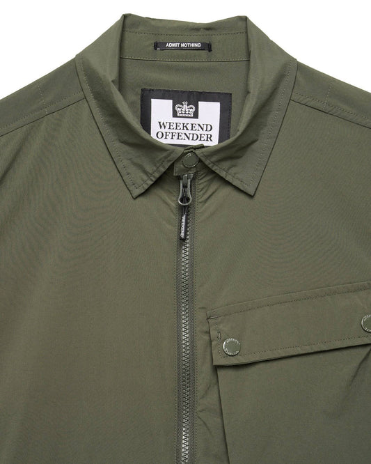 Weekend Offender Southbank Technical Over-Shirt Castle Green - RD1 Clothing
