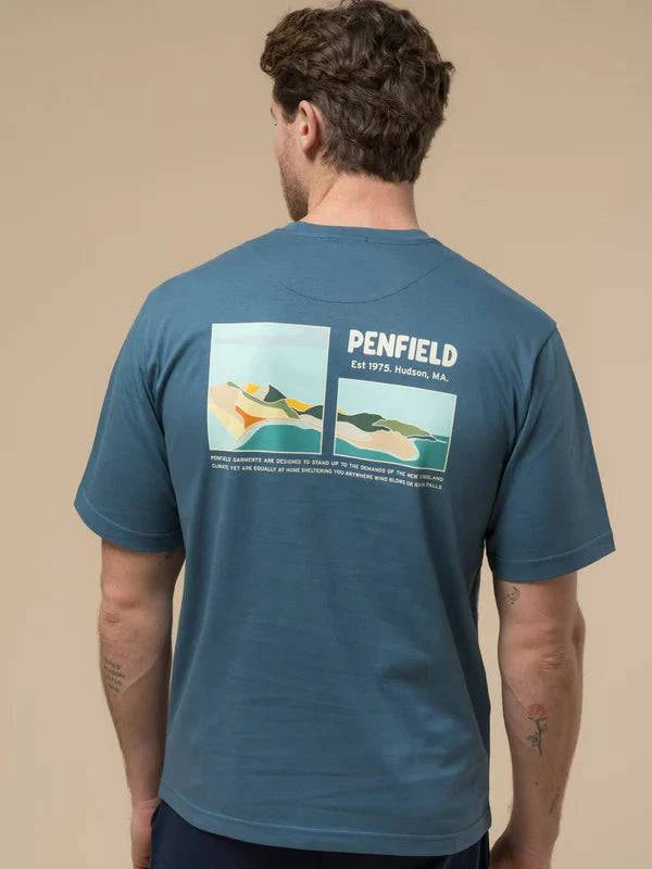 Penfield Block Landscape Graphic T-shirt Blue Fusion - RD1 Clothing