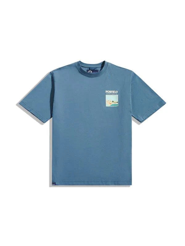 Penfield Block Landscape Graphic T-shirt Blue Fusion - RD1 Clothing