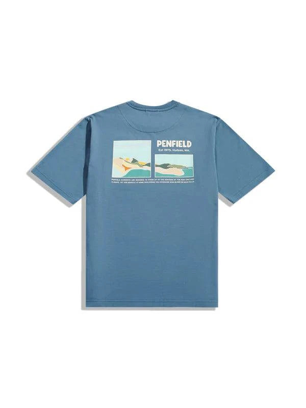 Penfield Block Landscape Graphic T-shirt Blue Fusion - RD1 Clothing