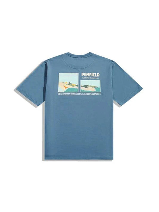 Penfield Block Landscape Graphic T-shirt Blue Fusion - RD1 Clothing