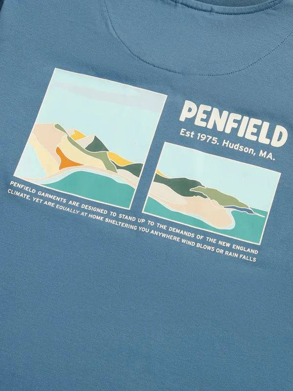 Penfield Block Landscape Graphic T-shirt Blue Fusion - RD1 Clothing