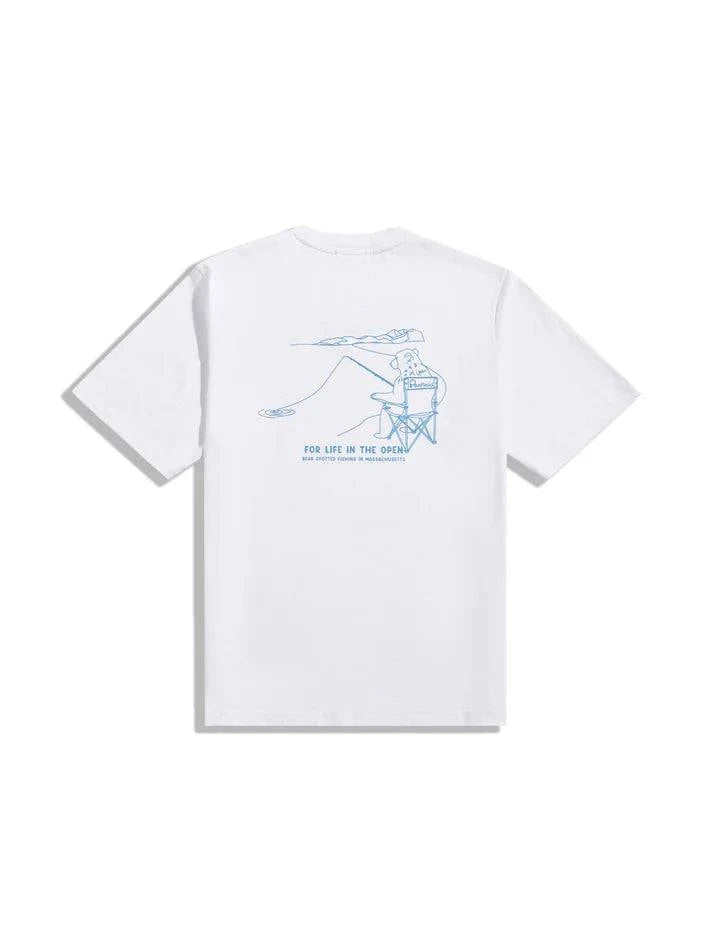 Penfield Fishing Bear T-Shirt Bright White - RD1 Clothing