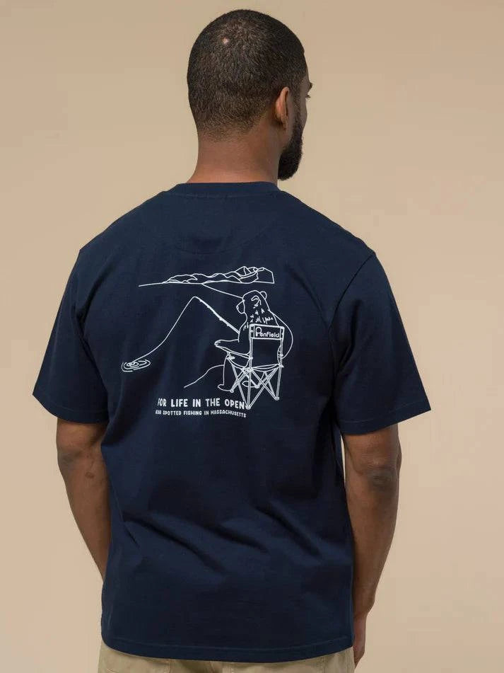 Penfield Fishing Bear T-Shirt Navy - RD1 Clothing