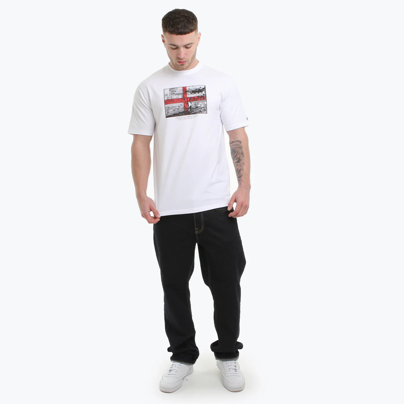 Peaceful Hooligan George T-Shirt White - RD1 Clothing