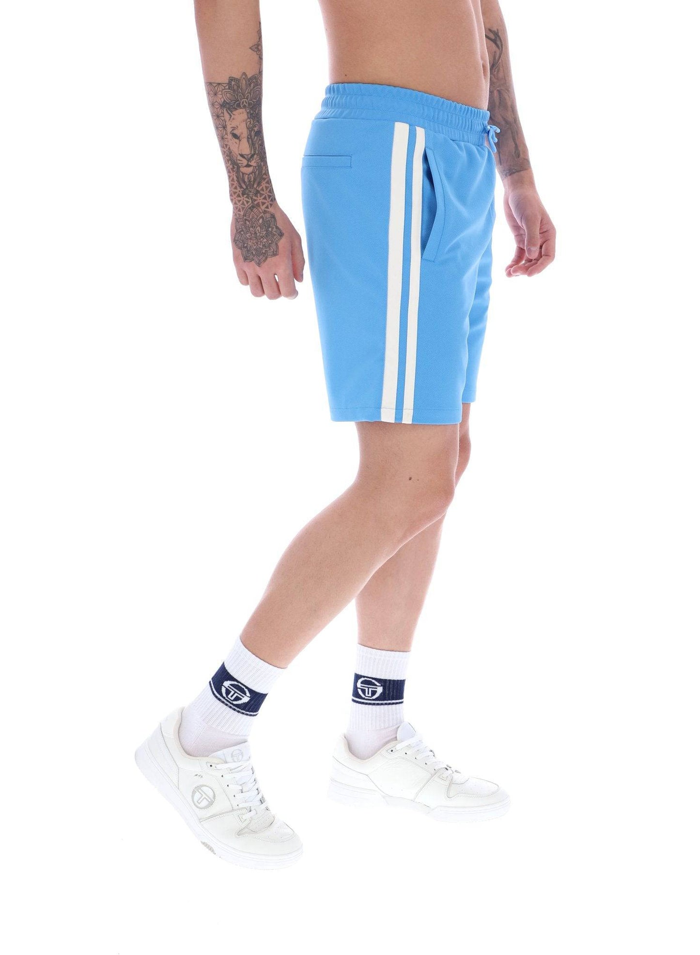 Sergio Tacchini Pietrapertosa Jogger Sweat Short Azure Blue/White - RD1 Clothing