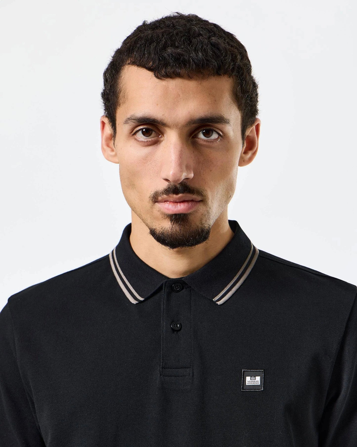 Weekend Offender Levanto Polo Shirt Black/Bark Brown - RD1 Clothing
