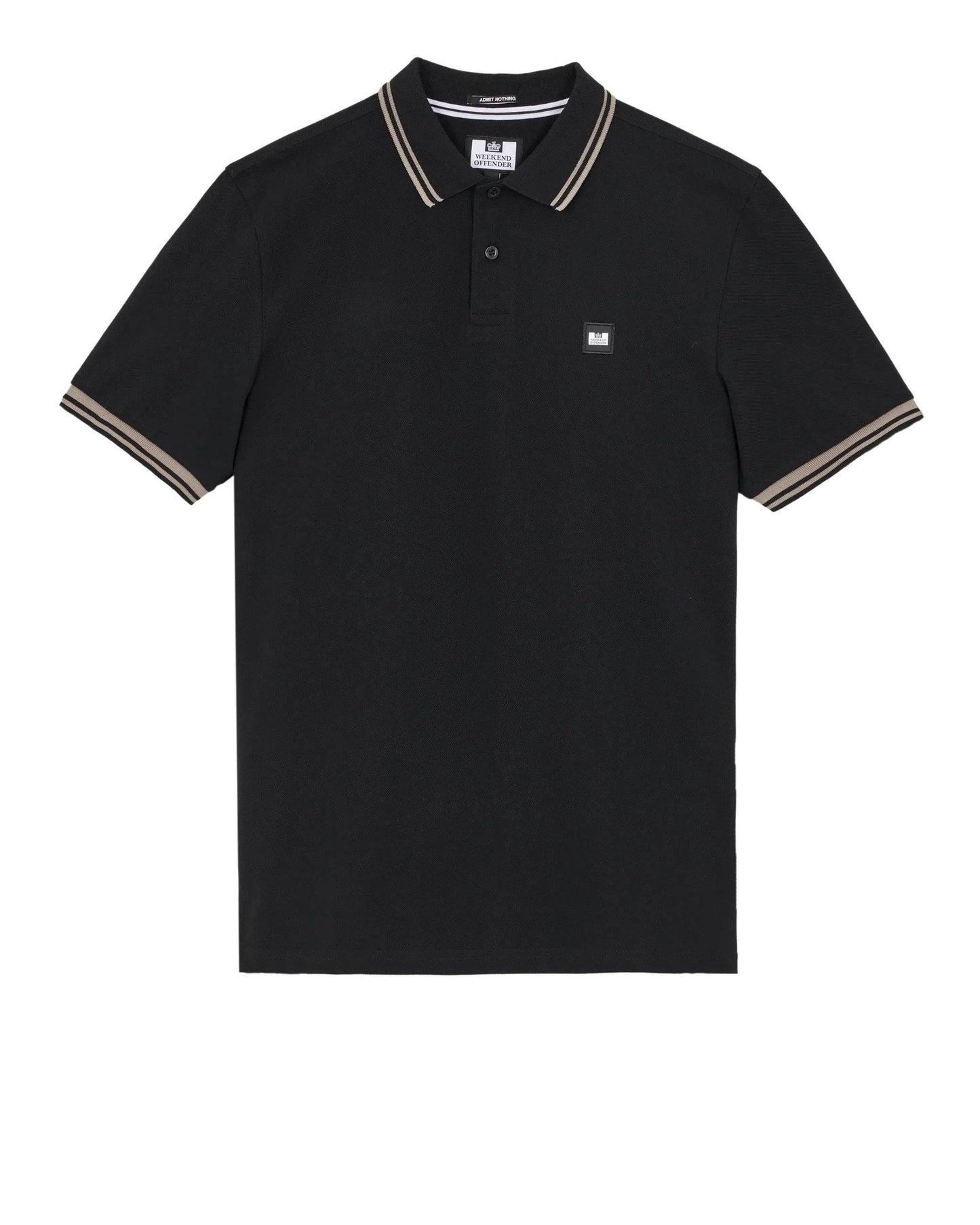 Weekend Offender Levanto Polo Shirt Black/Bark Brown - RD1 Clothing