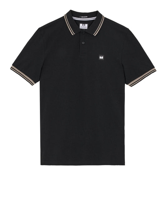 Weekend Offender Levanto Polo Shirt Black/Bark Brown - RD1 Clothing