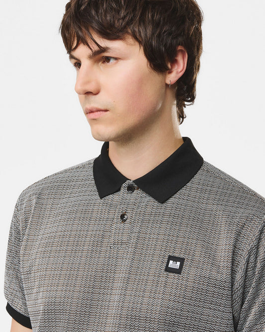 Weekend Offender Winfield Polo Shirt Black Mix