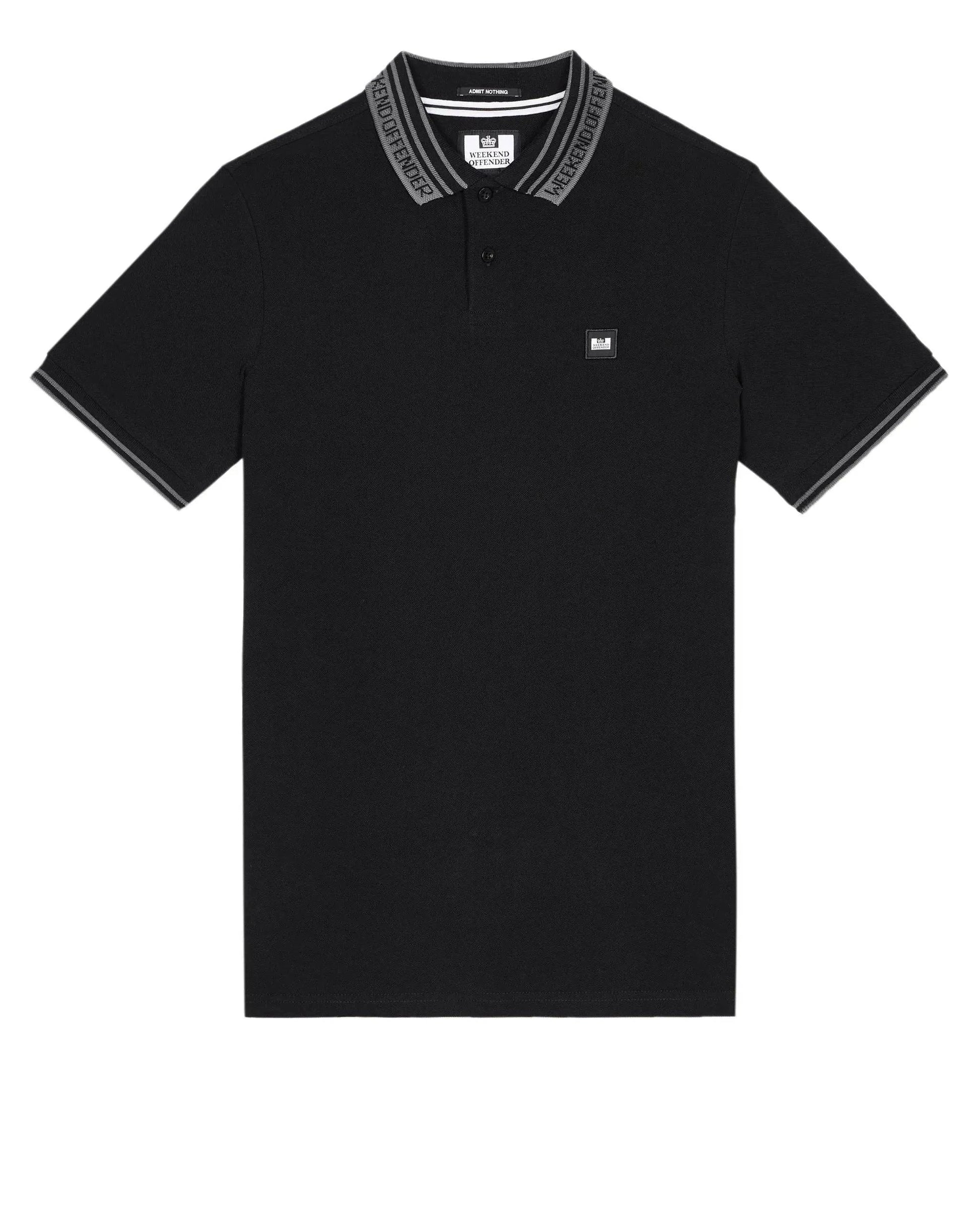 Weekend Offender Comas Polo Shirt Black/Zinc - RD1 Clothing
