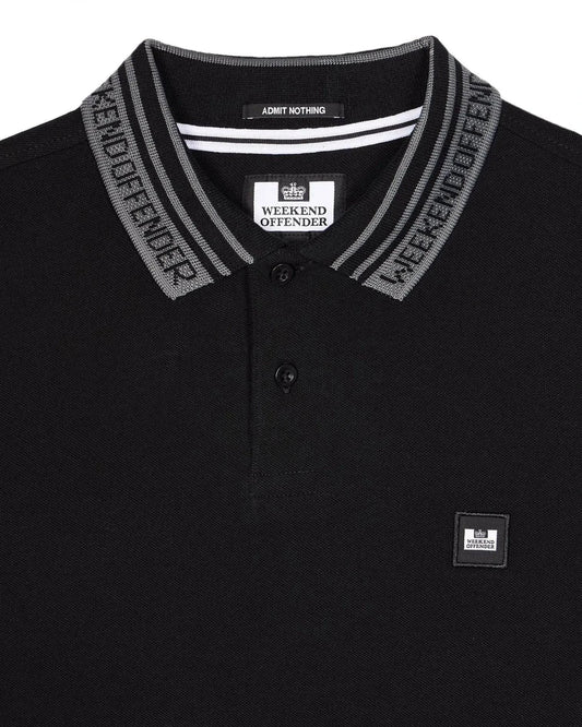 Weekend Offender Comas Polo Shirt Black/Zinc - RD1 Clothing