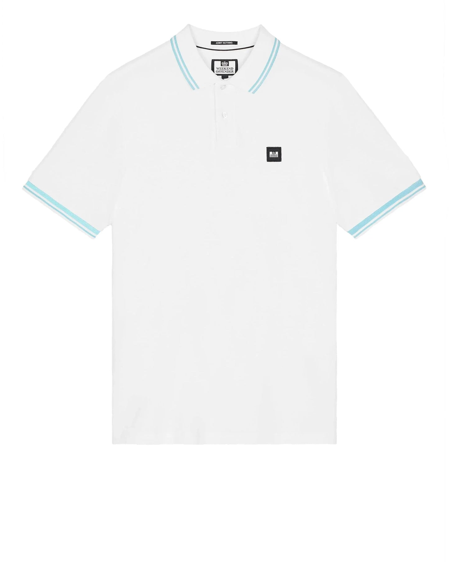 Weekend Offender Levanto Polo Shirt White/Saltwater Blue - RD1 Clothing