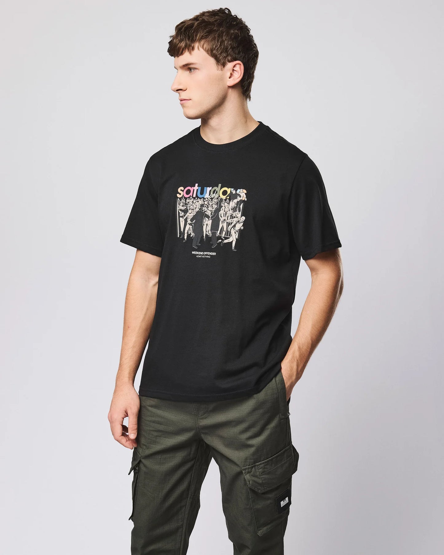 Weekend Offender Saturdays Kids Graphic T-Shirt Black