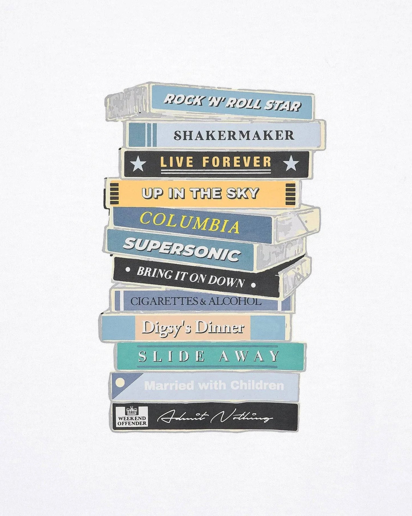 Weekend Offender Definitely Maybe Cassettes in White - RD1 Clothing