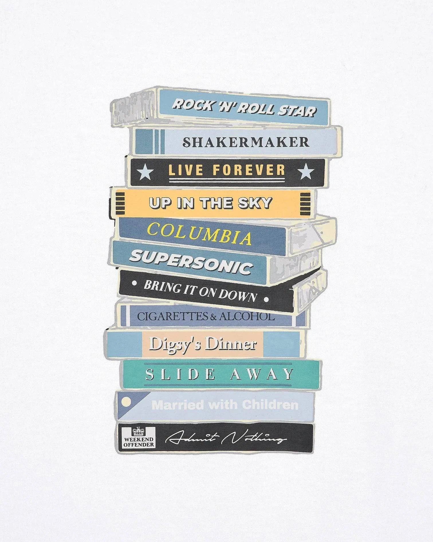 Weekend Offender Definitely Maybe Cassettes in White - RD1 Clothing