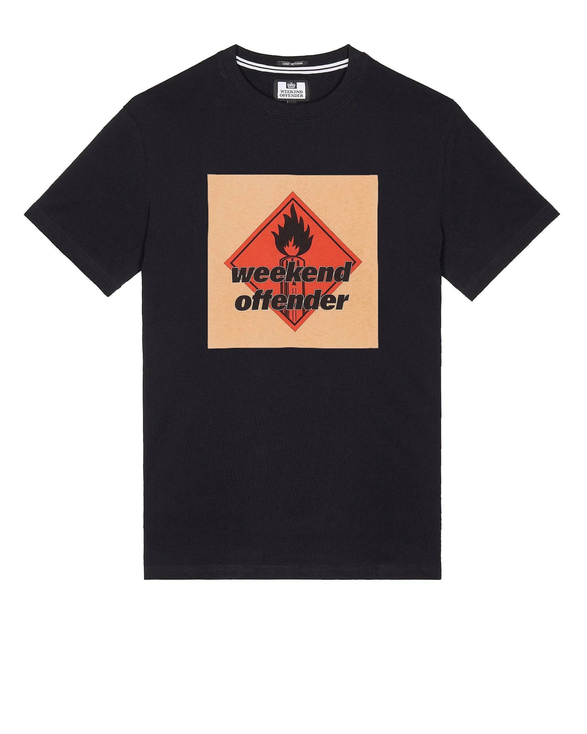 Weekend Offender Blue Lines Graphic T-Shirt Black - RD1 Clothing