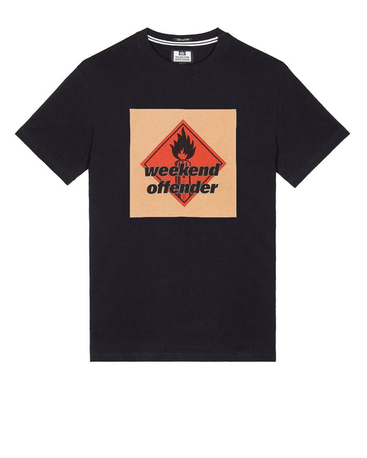 Weekend Offender Blue Lines Graphic T-Shirt Black - RD1 Clothing