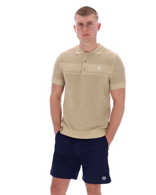 Sergio Tacchini Sabino Knitted Polo Shirt in Mojave Desert - RD1 Clothing