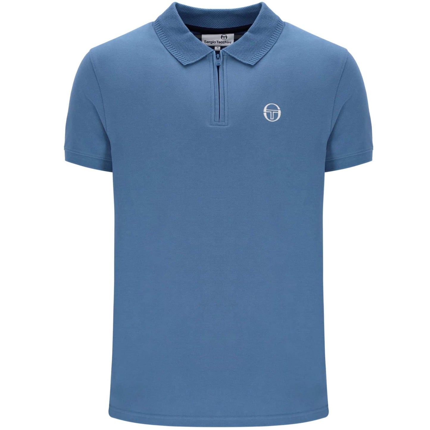 Sergio Tacchini Briggs Zip Neck Polo Shirt Coronet Blue - RD1 Clothing